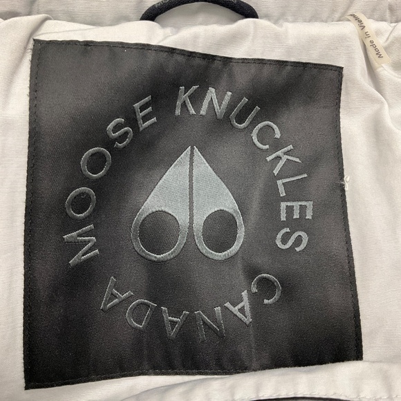 Moose Knuckles Light Grey Cloud 9 Down Puffer Parka Coat with Belt - Picture 5 of 8